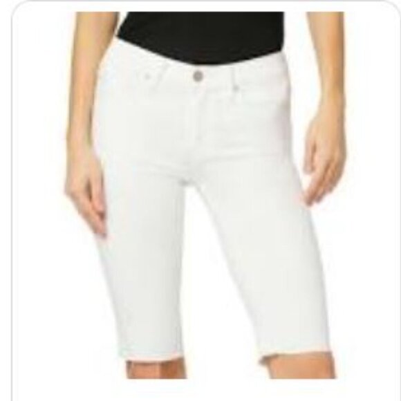 Hudson White Jean Short Nico Midrise - Size 27 - Picture 1 of 8